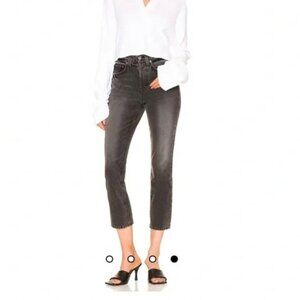 GRLFRND The Karolina High Rise Straight Crop denim jeans black 31 women's